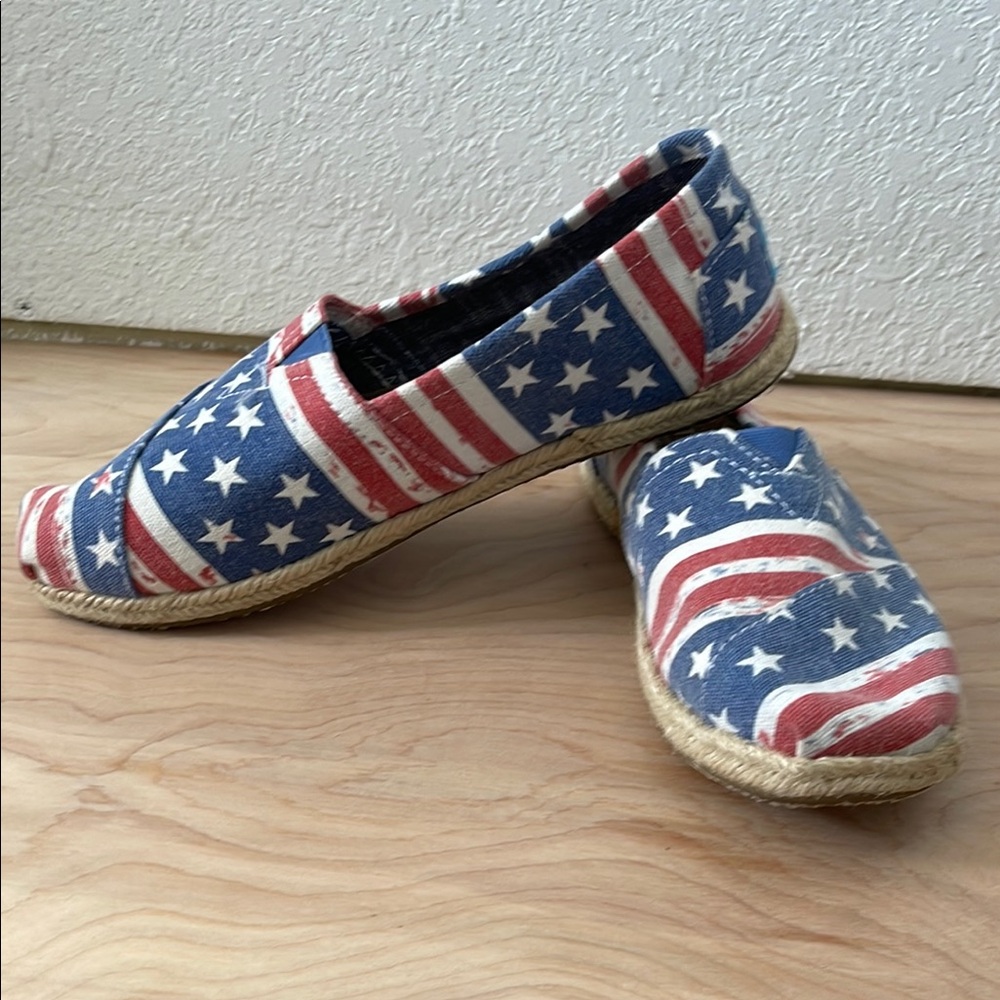 TOMS American Flag Espadrille Flats